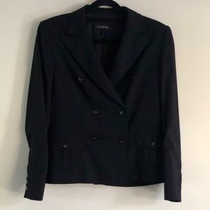 Escada Black Blazer Double Breasted Size 42